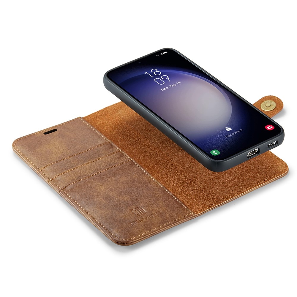 Étui portefeuille Magnet Wallet Samsung Galaxy S25, Cognac