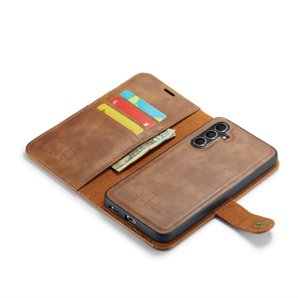 Étui portefeuille Magnet Wallet Samsung Galaxy S25, Cognac