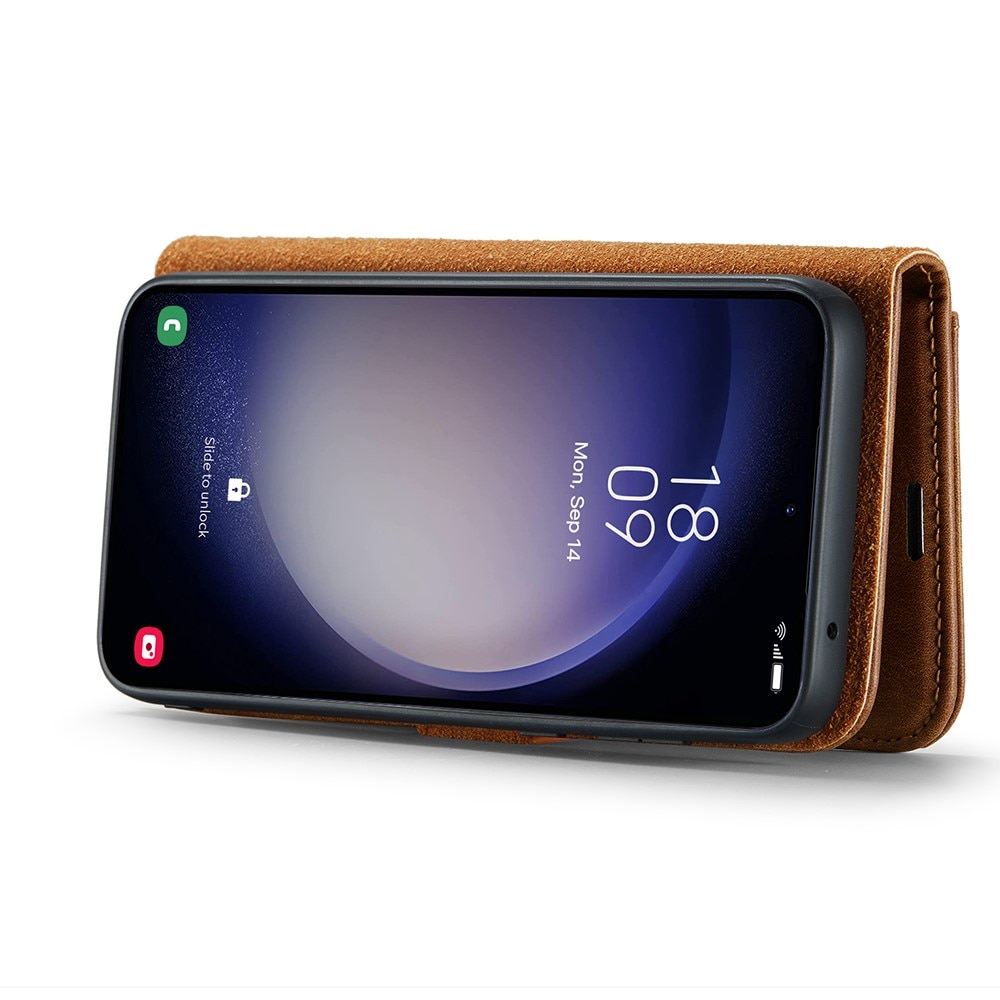 Étui portefeuille Magnet Wallet Samsung Galaxy S25 Plus, Cognac