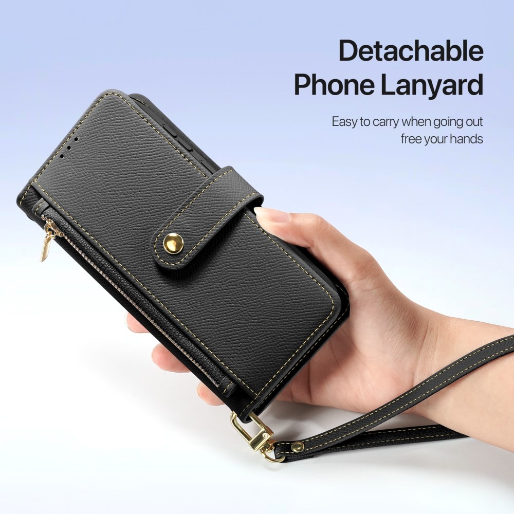 Lawa Series Magnetic Wallet Case Samsung Galaxy S25, Black