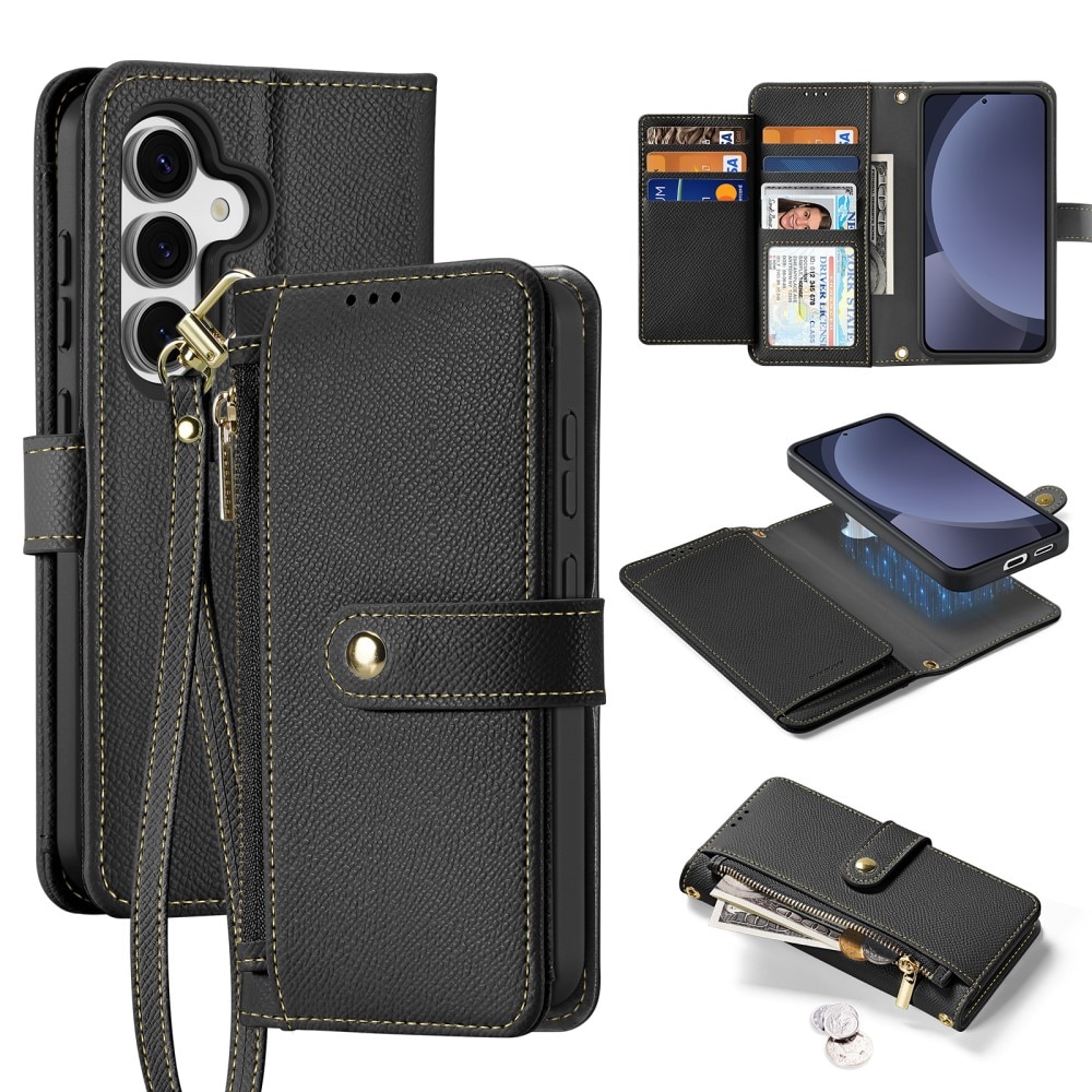 Lawa Series Magnetic Wallet Case Samsung Galaxy S25, Black