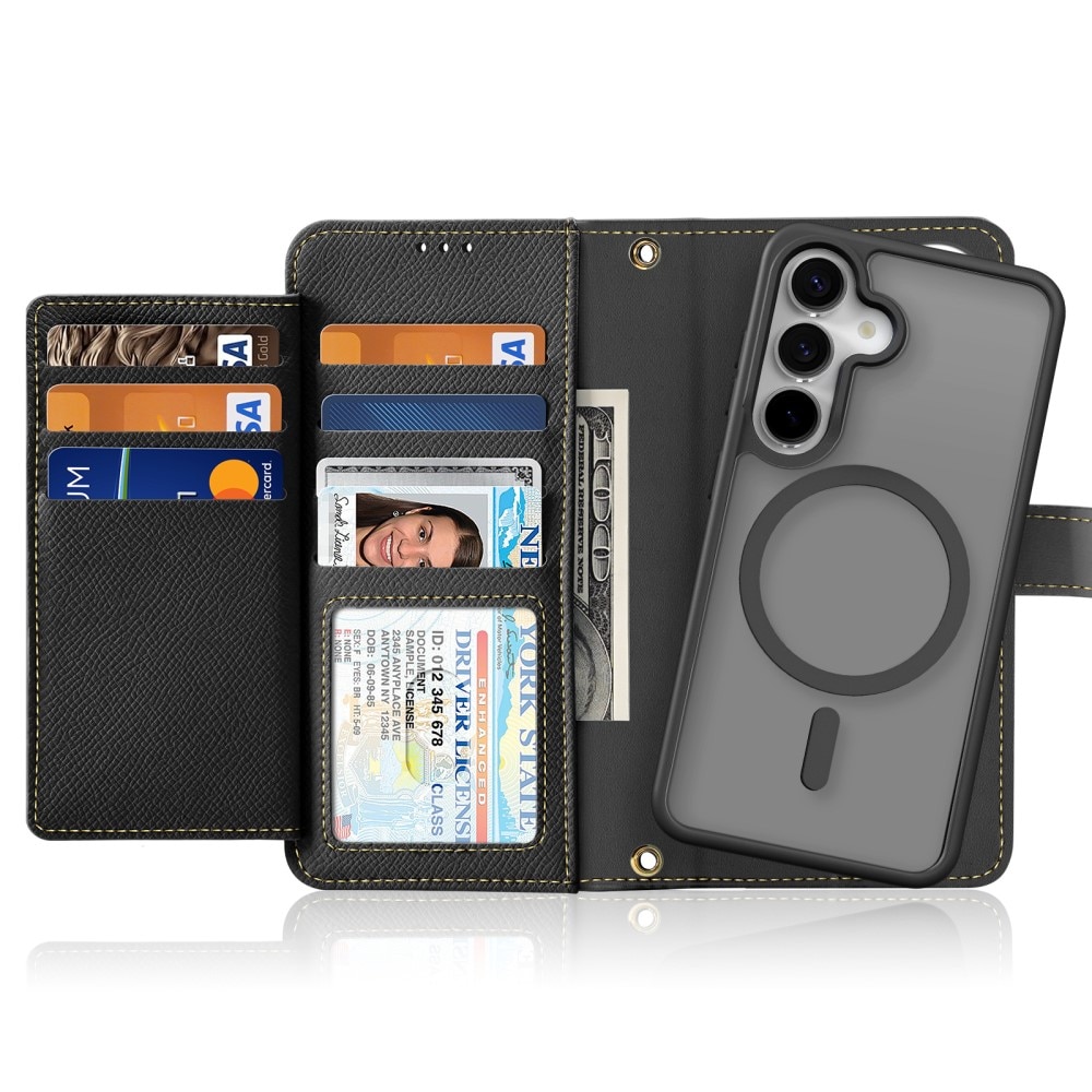 Lawa Series Magnetic Wallet Case Samsung Galaxy S25, Black