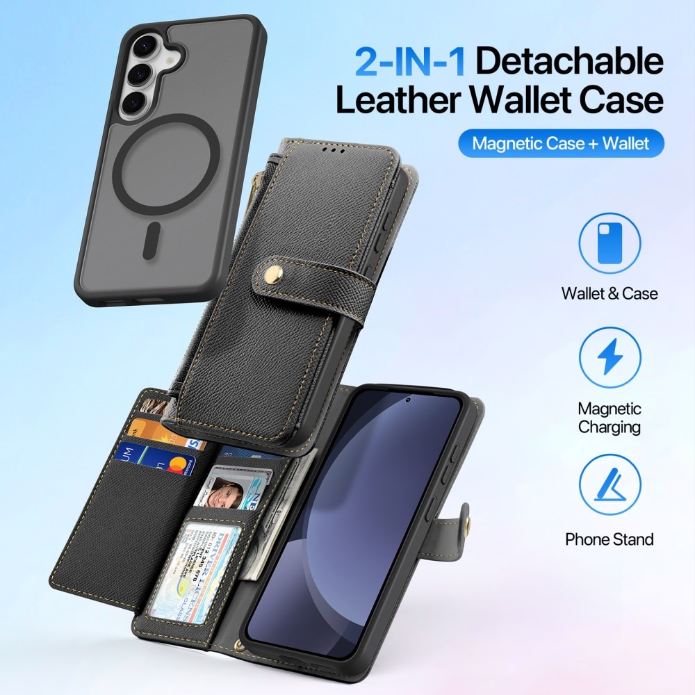 Lawa Series Magnetic Wallet Case Samsung Galaxy S25, Black