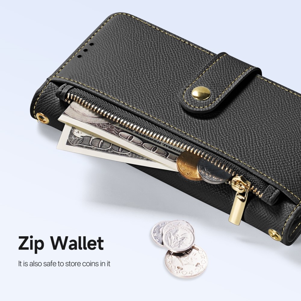 Lawa Series Magnetic Wallet Case Samsung Galaxy S25 Ultra, Black