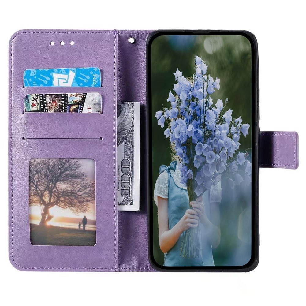 Étui en cuir Mandala Samsung Galaxy A36, violet