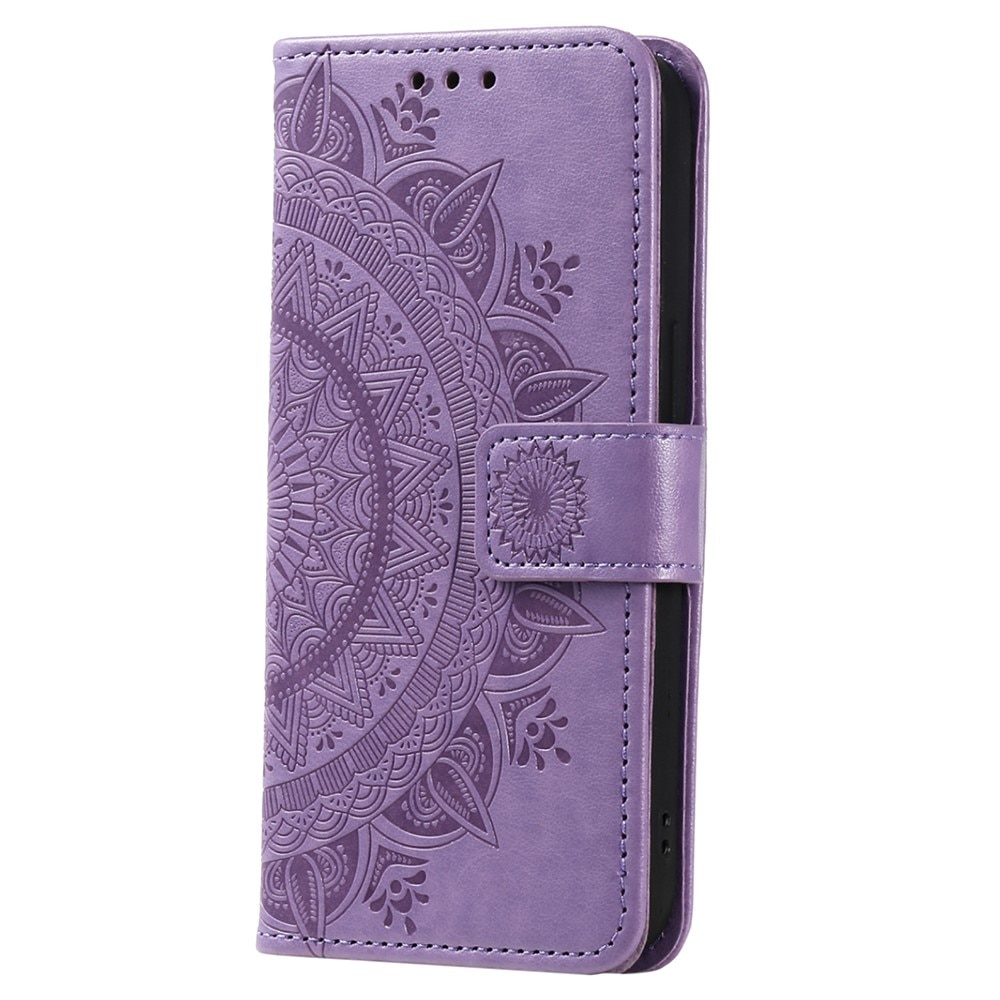 Étui en cuir Mandala Samsung Galaxy A56, violet