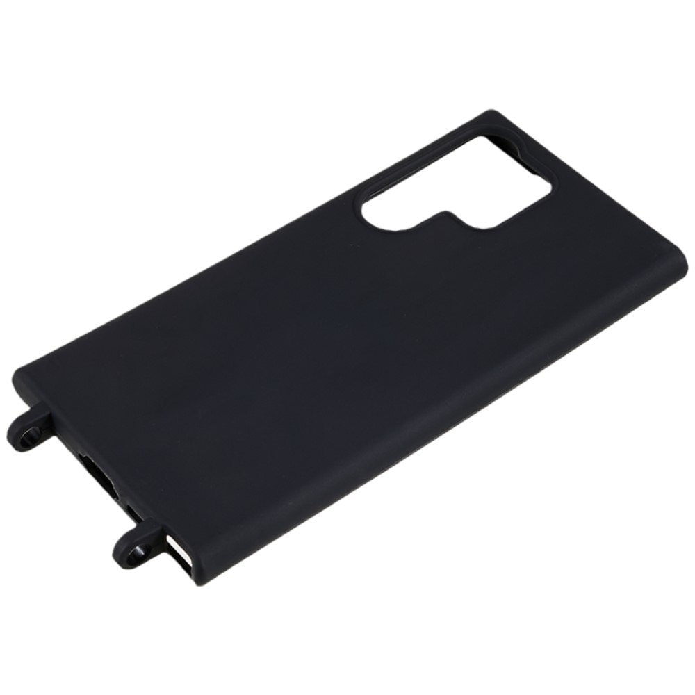 Coque cordon Samsung Galaxy S25 Ultra, noir