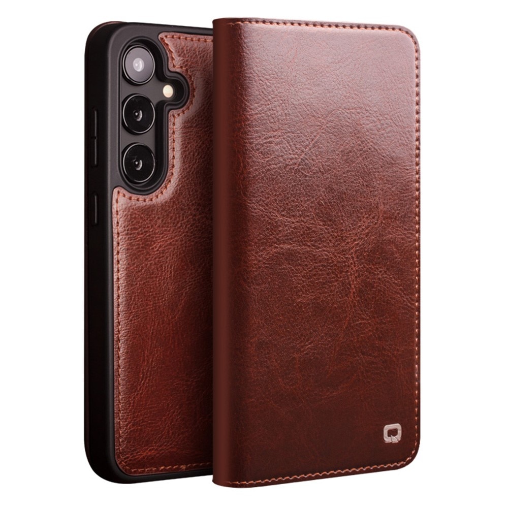 Leather Wallet Case Samsung Galaxy S25, Brown