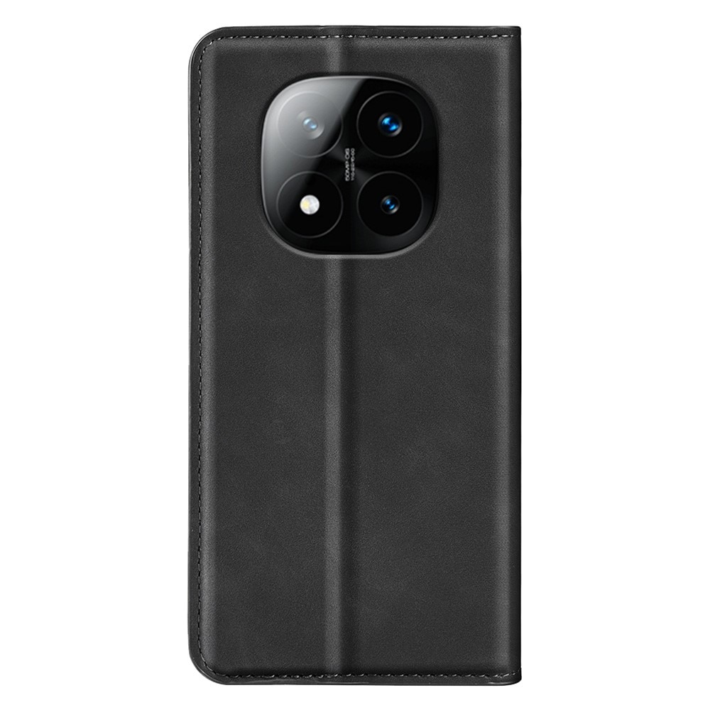 Coque portefeuille mince Xiaomi Redmi Note 14 Pro Plus, Noir