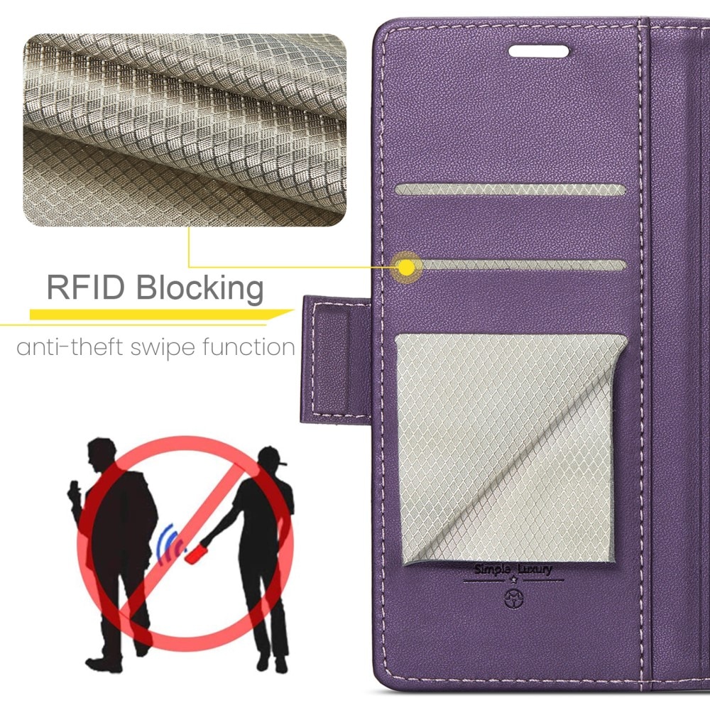 Étui portefeuille mince anti-RFID Samsung Galaxy A56, Violet