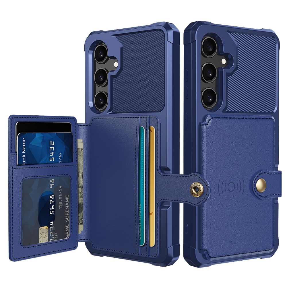 Coque porte-cartes Tough Multi-slot Samsung Galaxy S25, Bleu