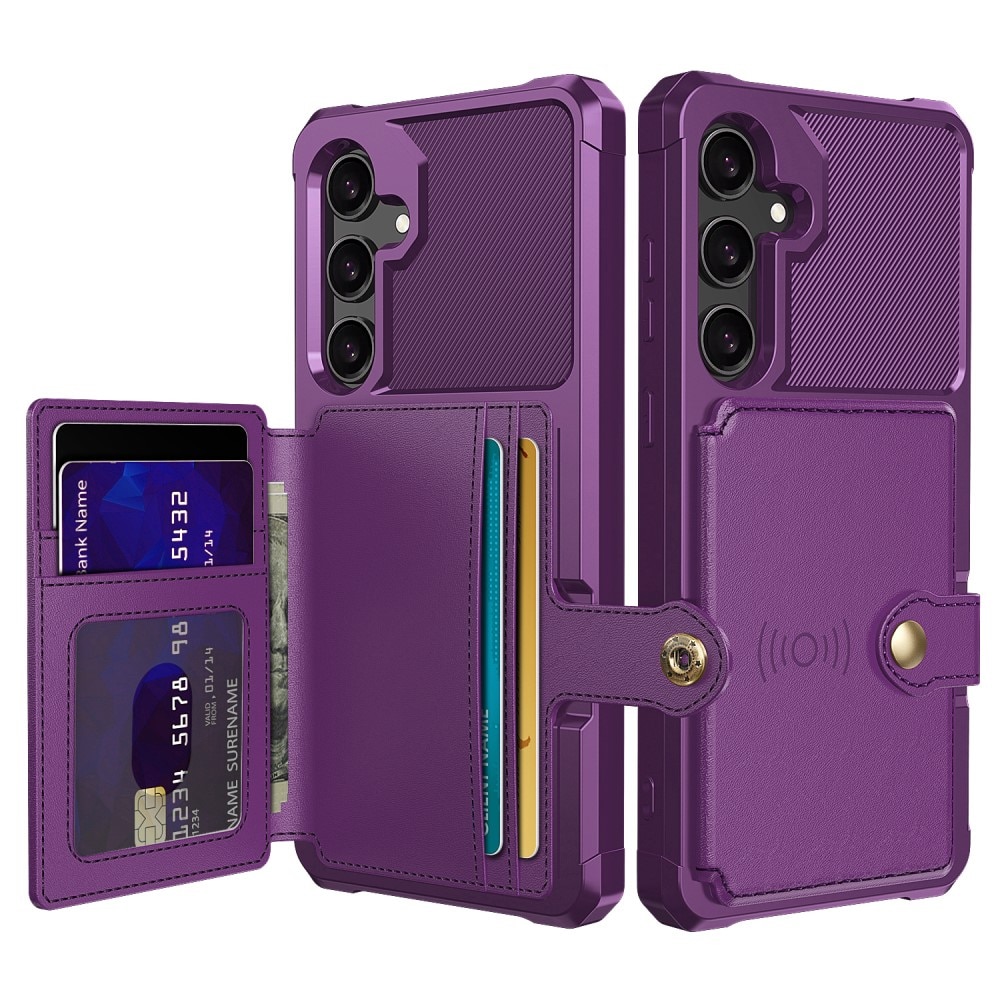 Coque porte-cartes Tough Multi-slot Samsung Galaxy S25, Violet