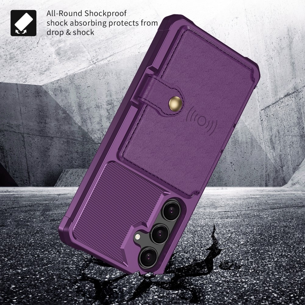 Coque porte-cartes Tough Multi-slot Samsung Galaxy S25, Violet