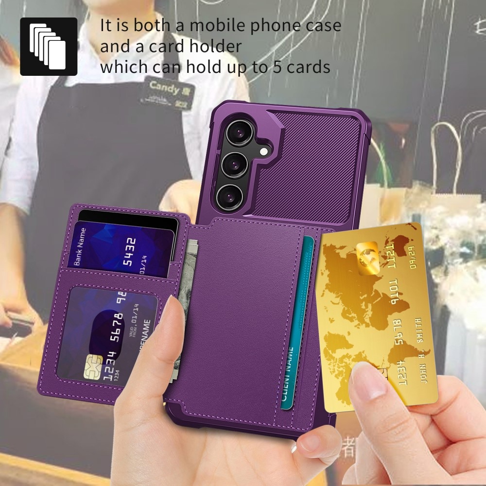 Coque porte-cartes Tough Multi-slot Samsung Galaxy S25, Violet