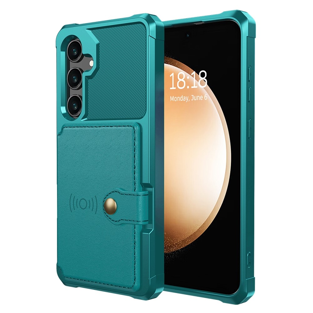 Coque porte-cartes Tough Multi-slot Samsung Galaxy S25 Plus, Vert