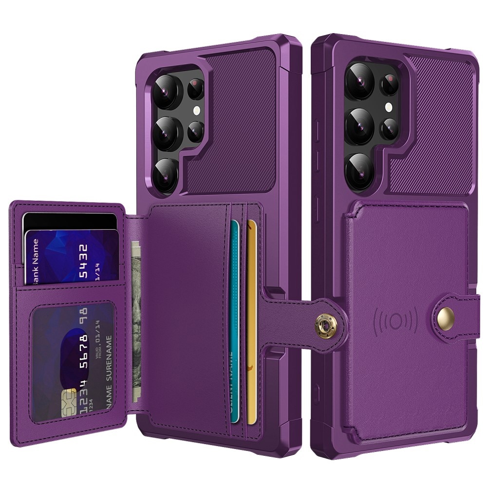 Coque porte-cartes Tough Multi-slot Samsung Galaxy S25 Ultra, Violet