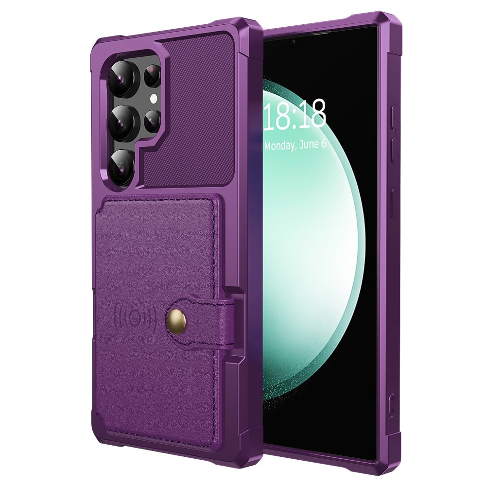 Coque porte-cartes Tough Multi-slot Samsung Galaxy S25 Ultra, Violet