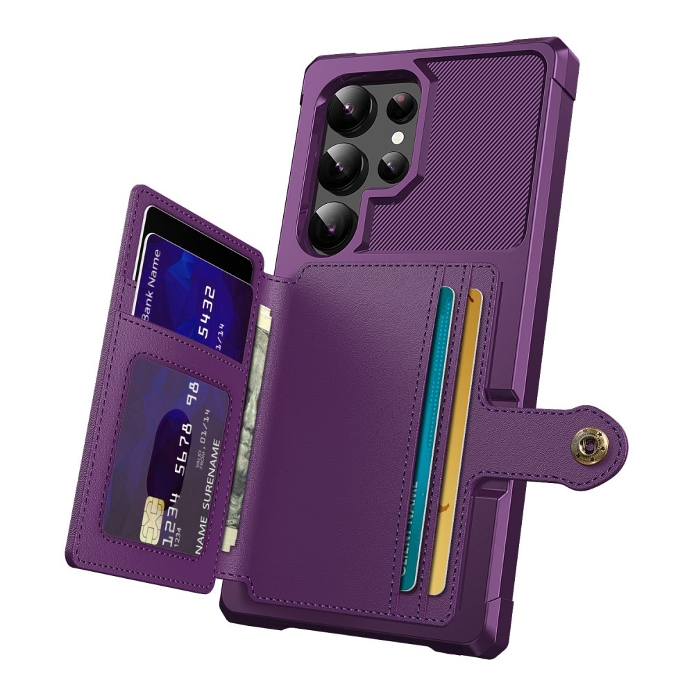 Coque porte-cartes Tough Multi-slot Samsung Galaxy S25 Ultra, Violet