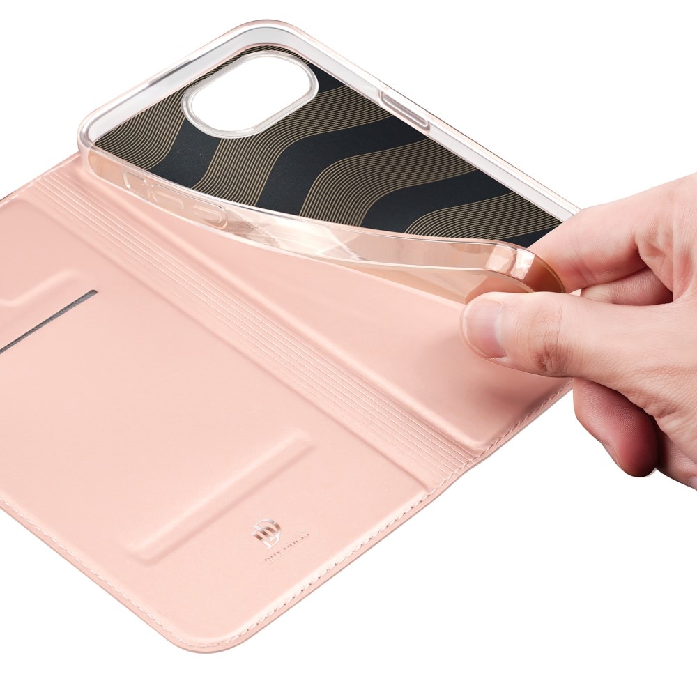 Étui portefeuille Skin Pro Series iPhone SE 2025, Rose Gold