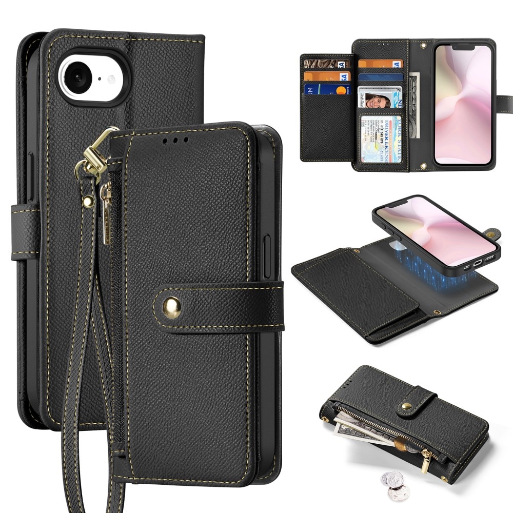 Lawa Series Magnetic Wallet Case iPhone SE 4, Black