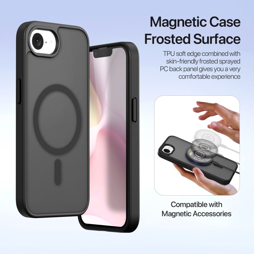 Lawa Series Magnetic Wallet Case iPhone SE 4, Black