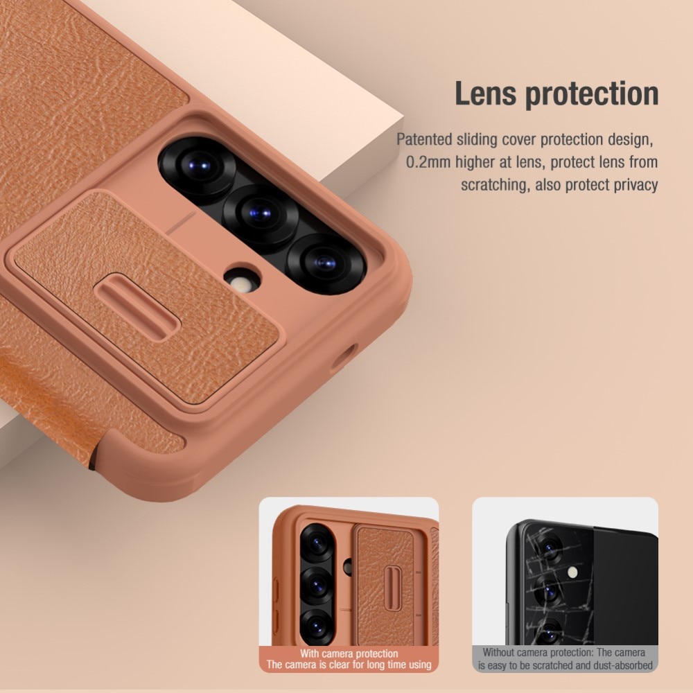 Etui Qin Pro CamShield Samsung Galaxy S25 Brown