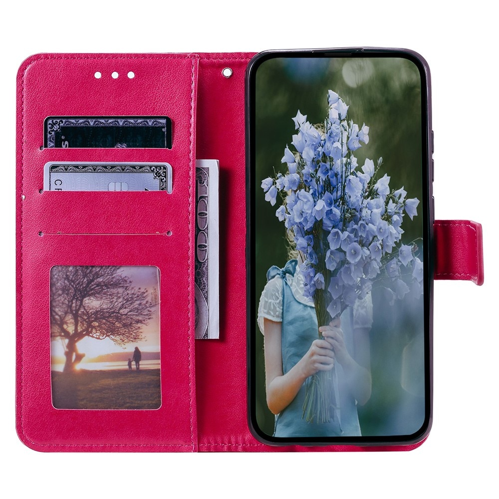 Étui en cuir Mandala Samsung Galaxy A26, Cerise