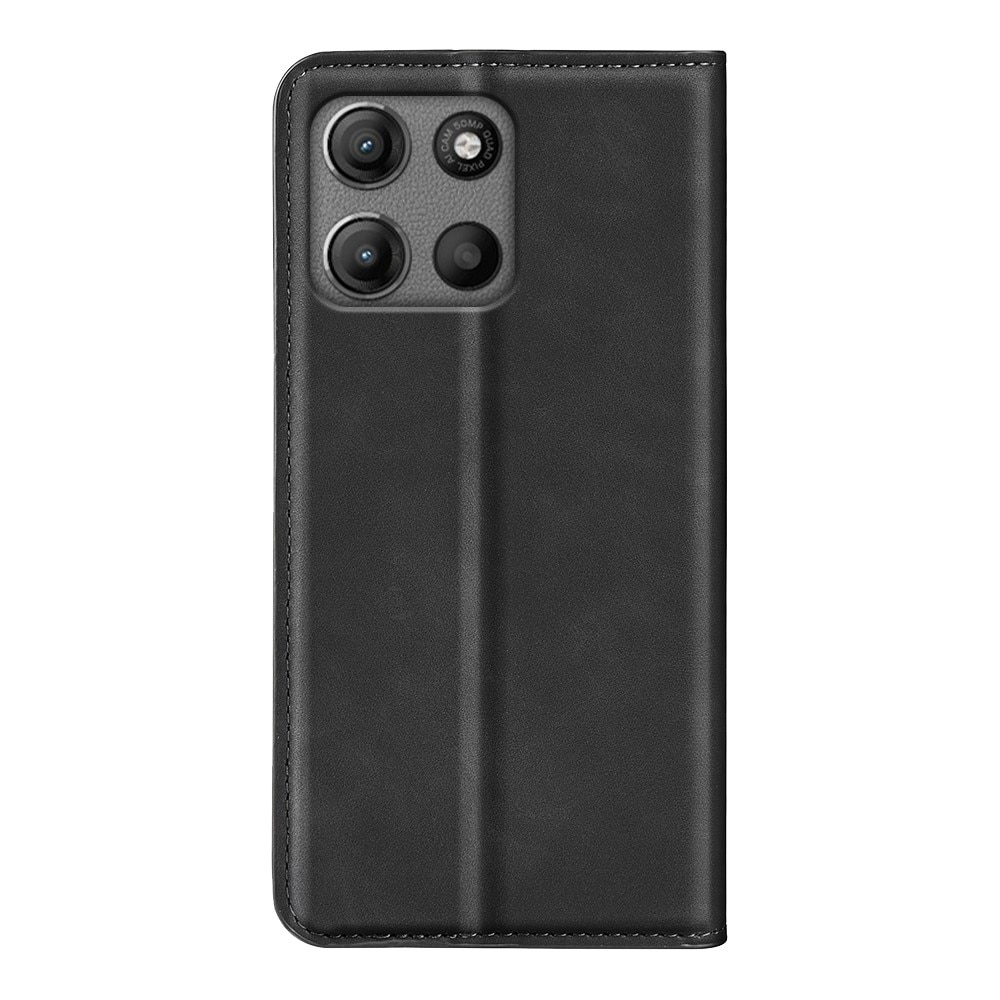 Coque portefeuille mince Motorola Moto G15, noir