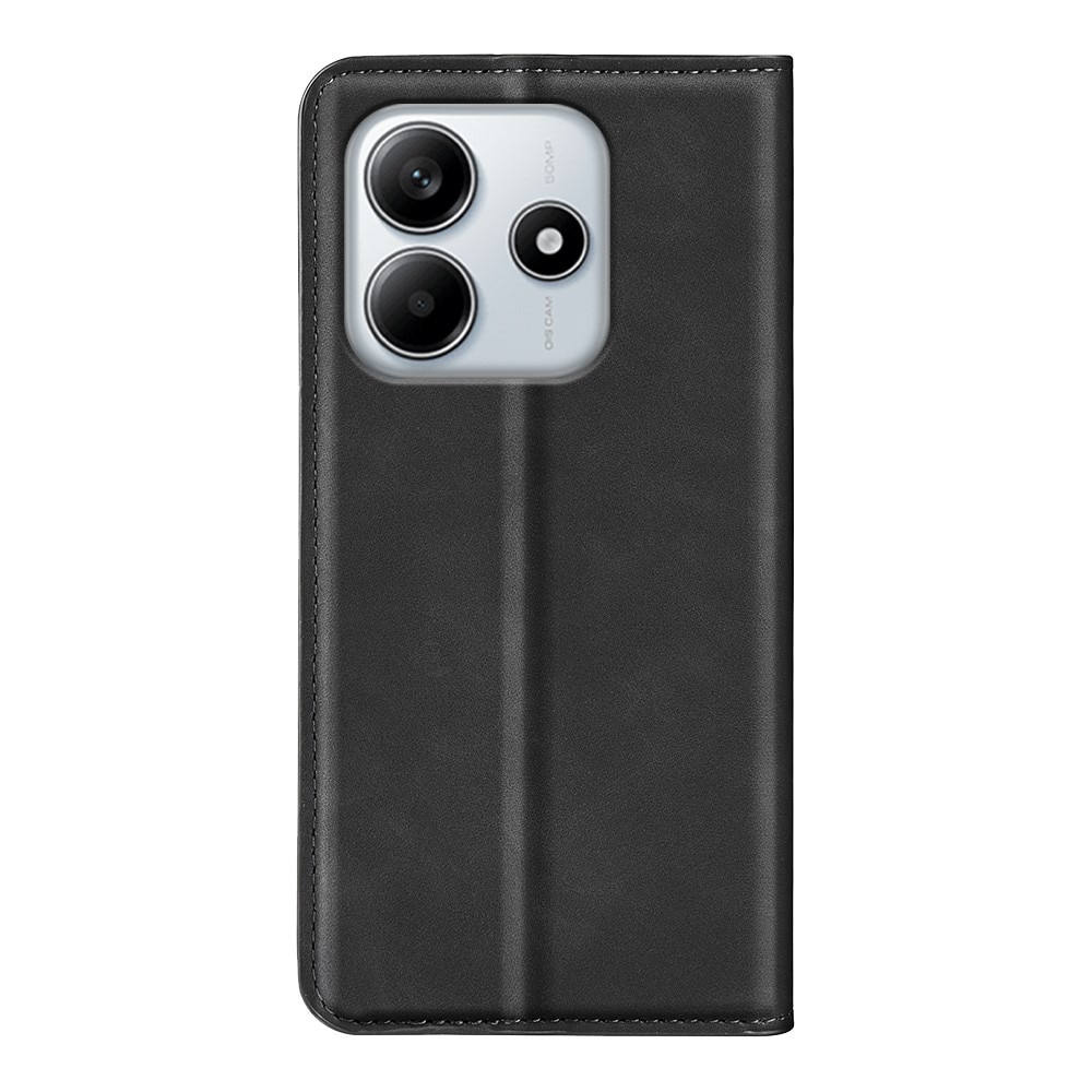 Coque portefeuille mince Xiaomi Redmi Note 14 4G, Noir