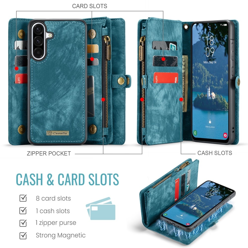 Étui portefeuille multi-cartes Samsung Galaxy A56, Bleu