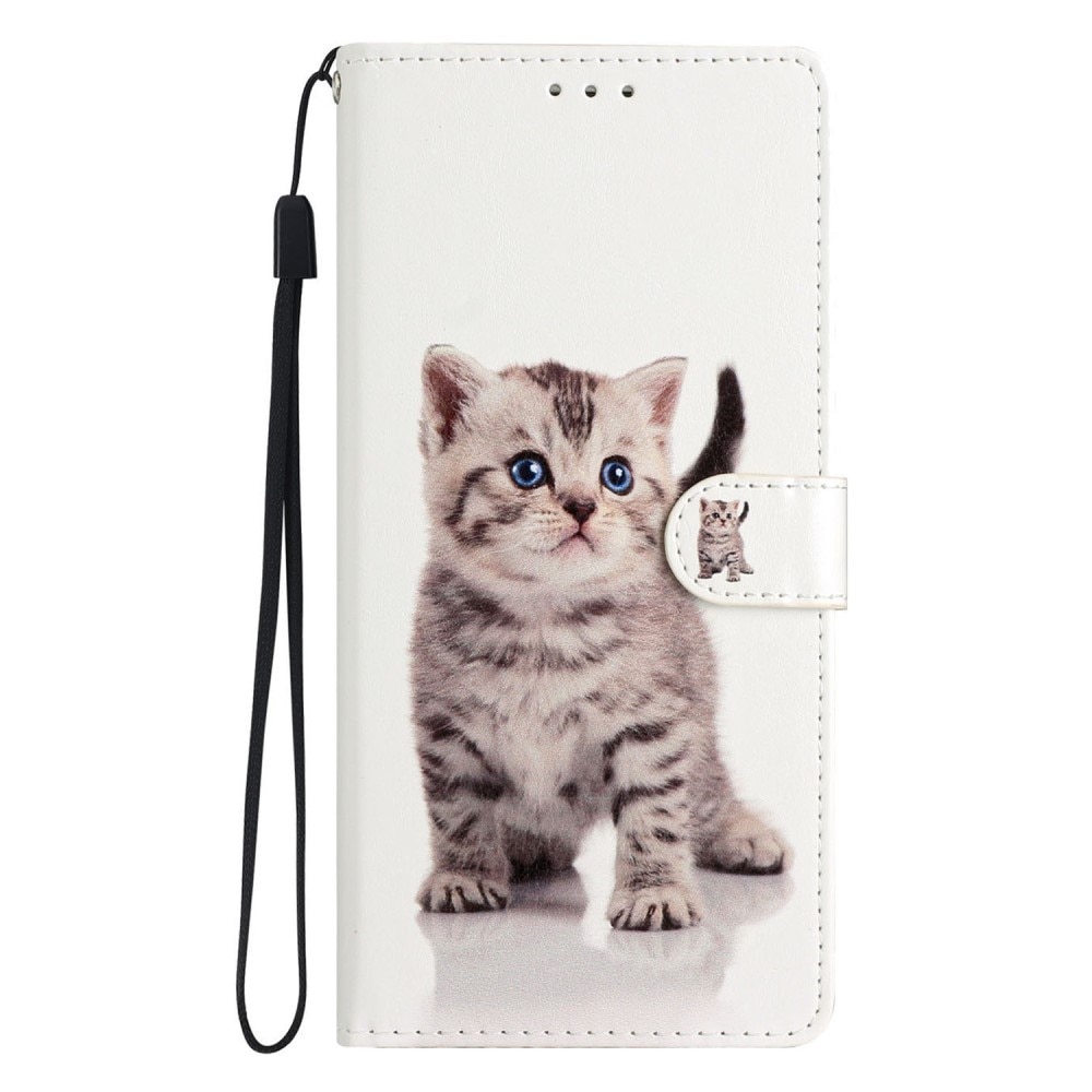 Coque portefeuille iPhone 16e, chaton