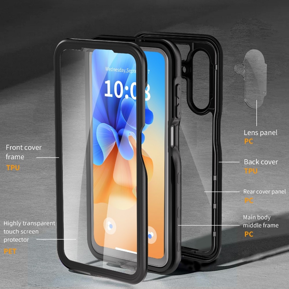 Coque étanche Samsung Galaxy A26, transparent