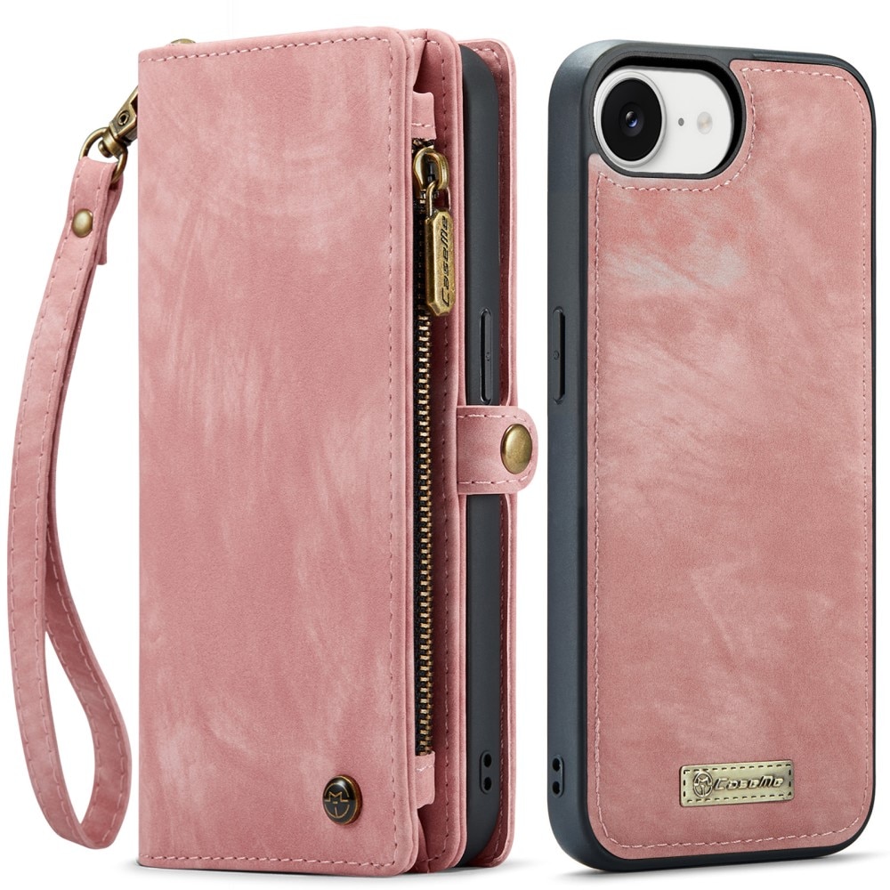 Étui portefeuille multi-cartes iPhone 16e, Rose