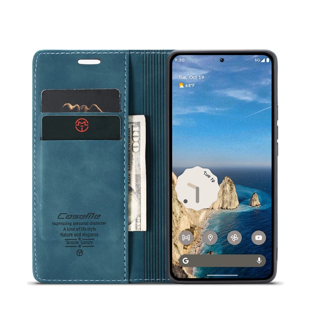 Étui portefeuille mince Google Pixel 9a, Bleu