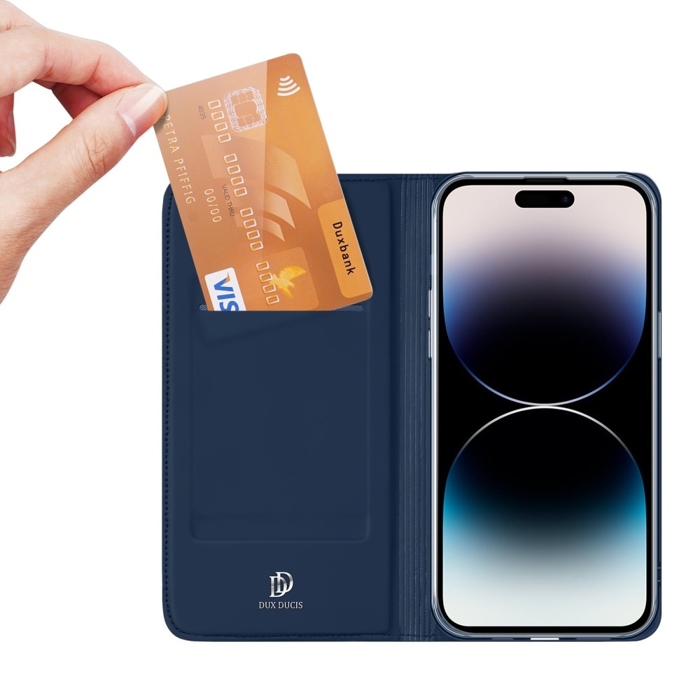 Étui portefeuille Skin Pro Series iPhone 15 Pro, Navy