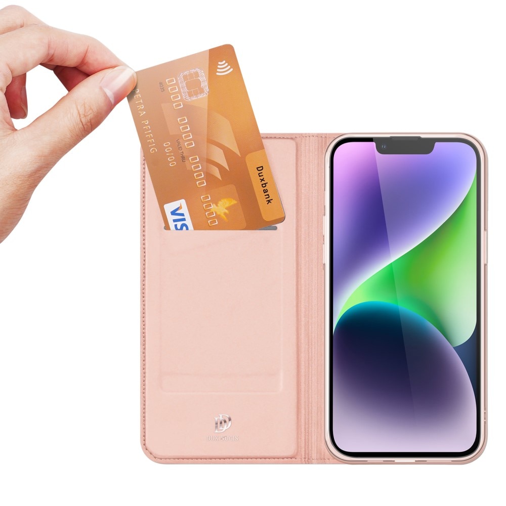 Étui portefeuille Skin Pro Series iPhone 15, Rose Gold