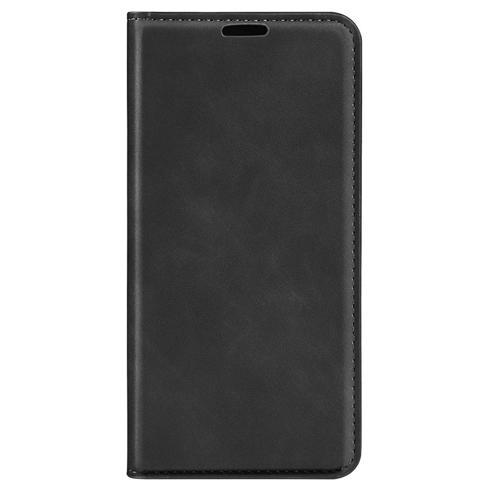 Coque portefeuille mince iPhone 15, noir