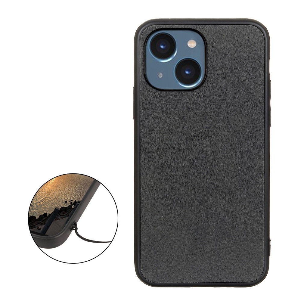 Coque en Cuir iPhone 15 noir