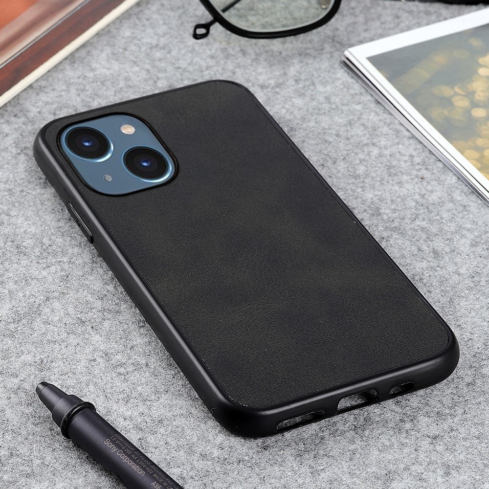 Coque en Cuir iPhone 15 noir