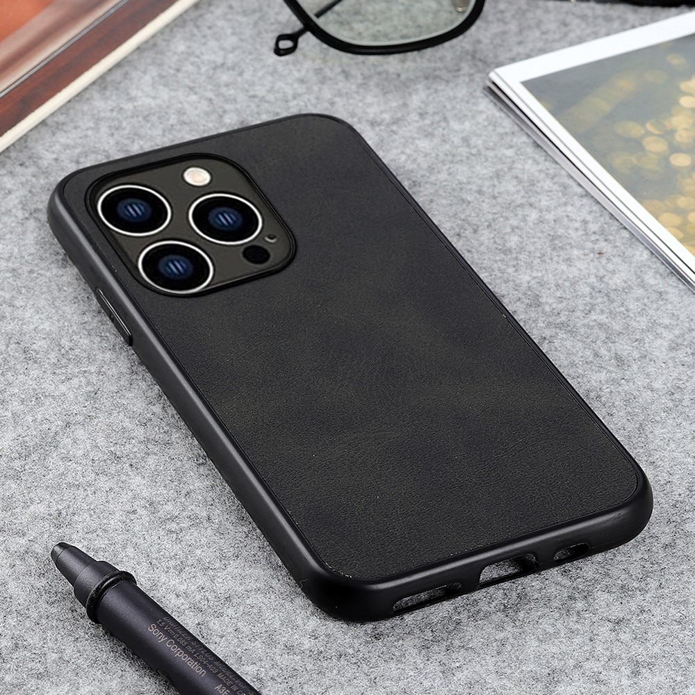 Coque en Cuir iPhone 15 Pro Max noir