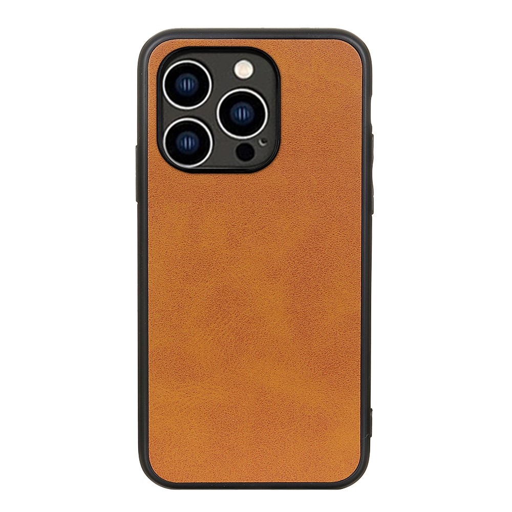 Coque en Cuir iPhone 15 Pro Max marron