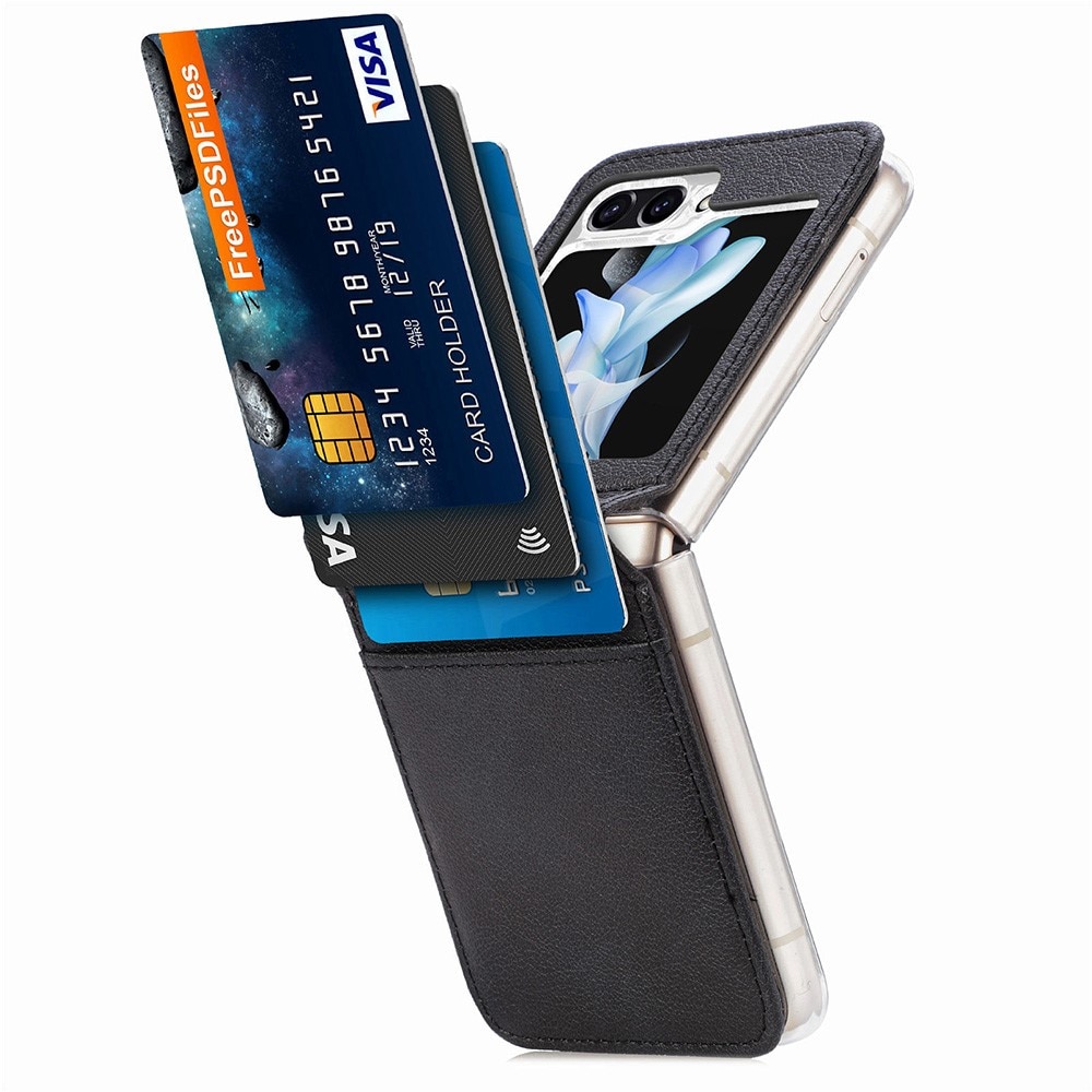 Étui portefeuille Slim Card Wallet Samsung Galaxy Z Flip 5, noir