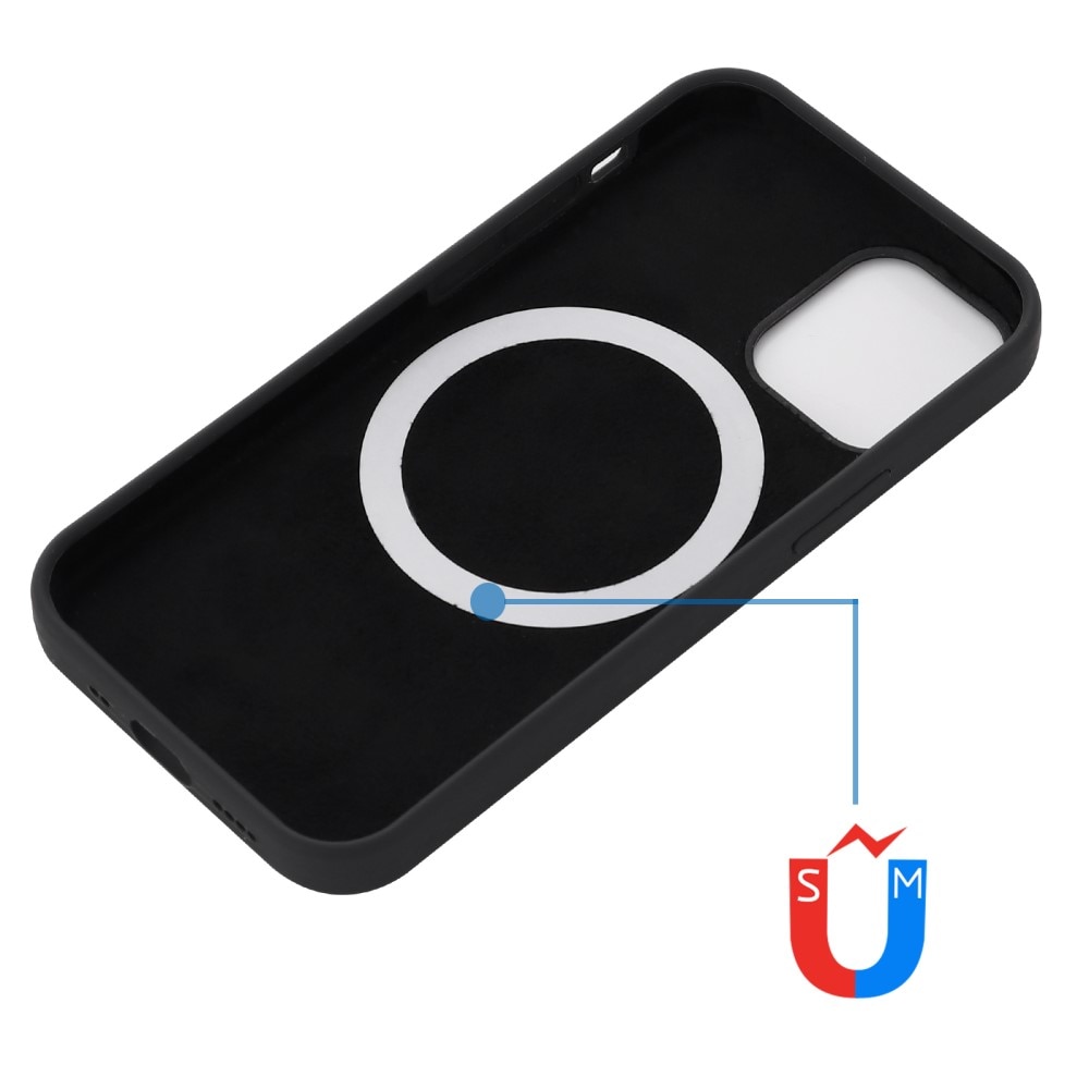 Coque en silicone MagSafe iPhone 15 Pro, noir