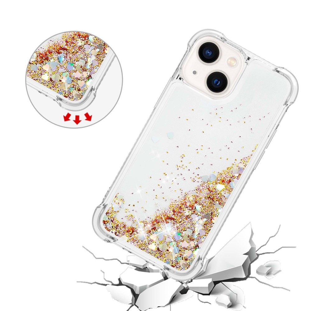 Coque Glitter Powder TPU iPhone 15, or