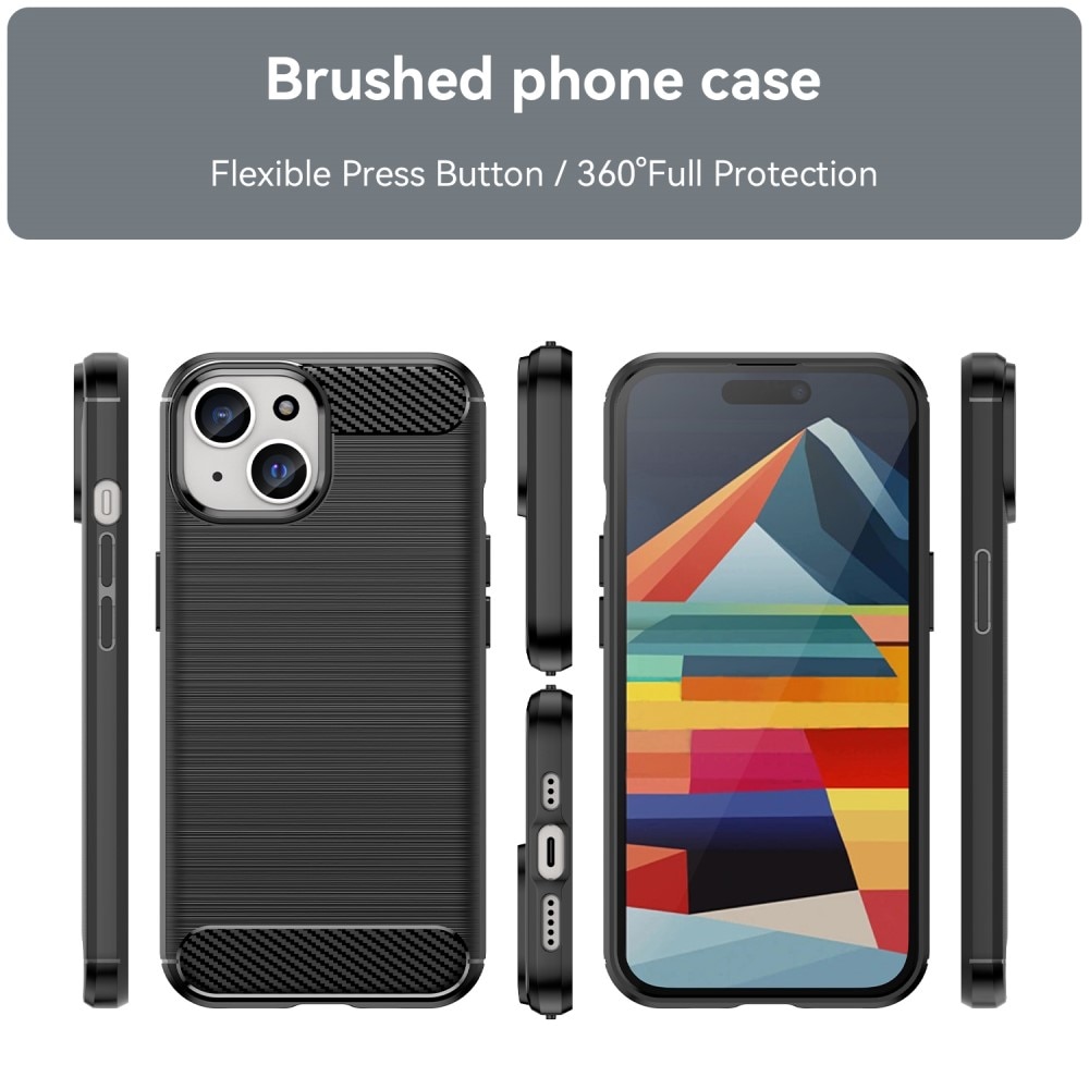 Coque TPU Brushed iPhone 15 Plus, Black