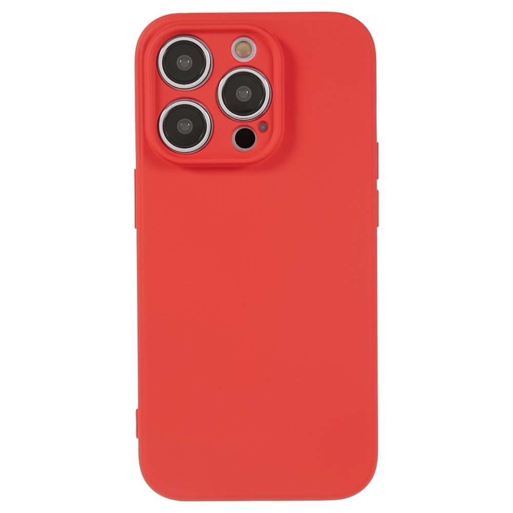 Coque TPU résistante aux chocs iPhone 15 Pro Max, Rouge