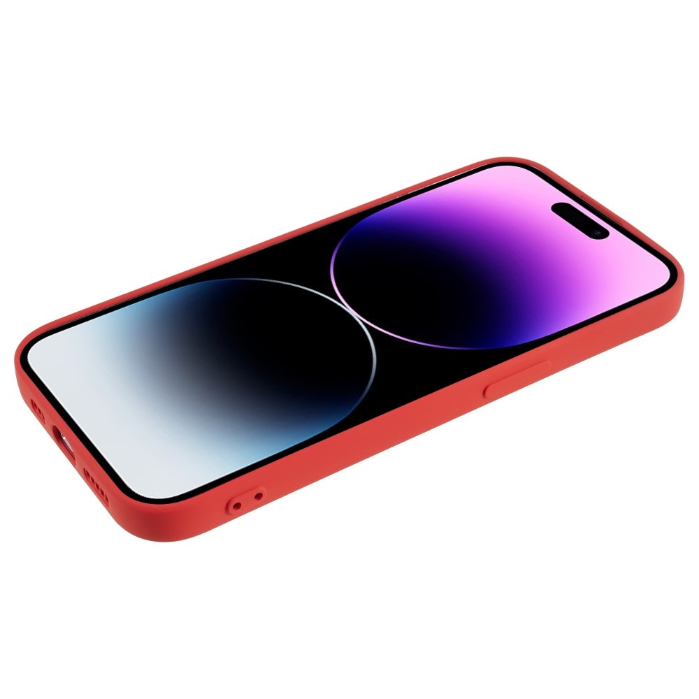 Coque TPU résistante aux chocs iPhone 15 Pro Max, Rouge