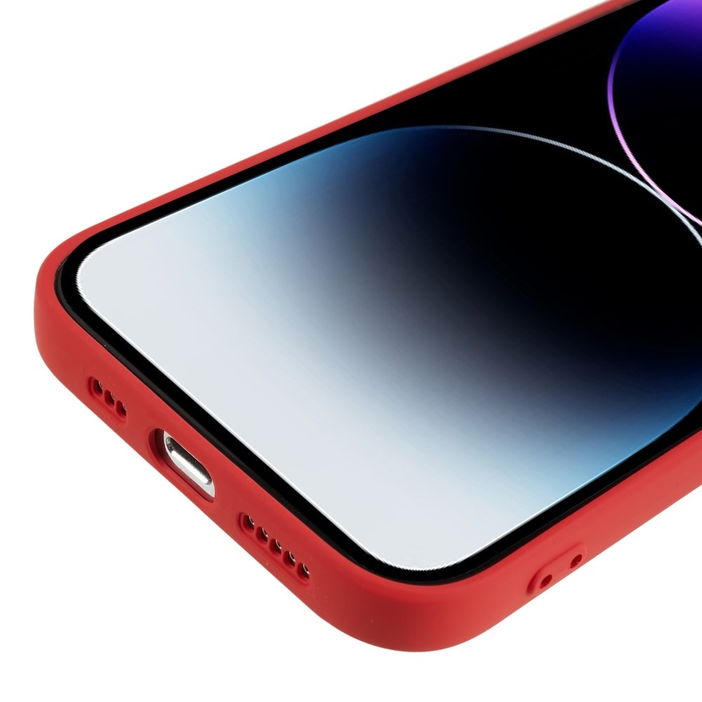 Coque TPU résistante aux chocs iPhone 15 Pro Max, Rouge