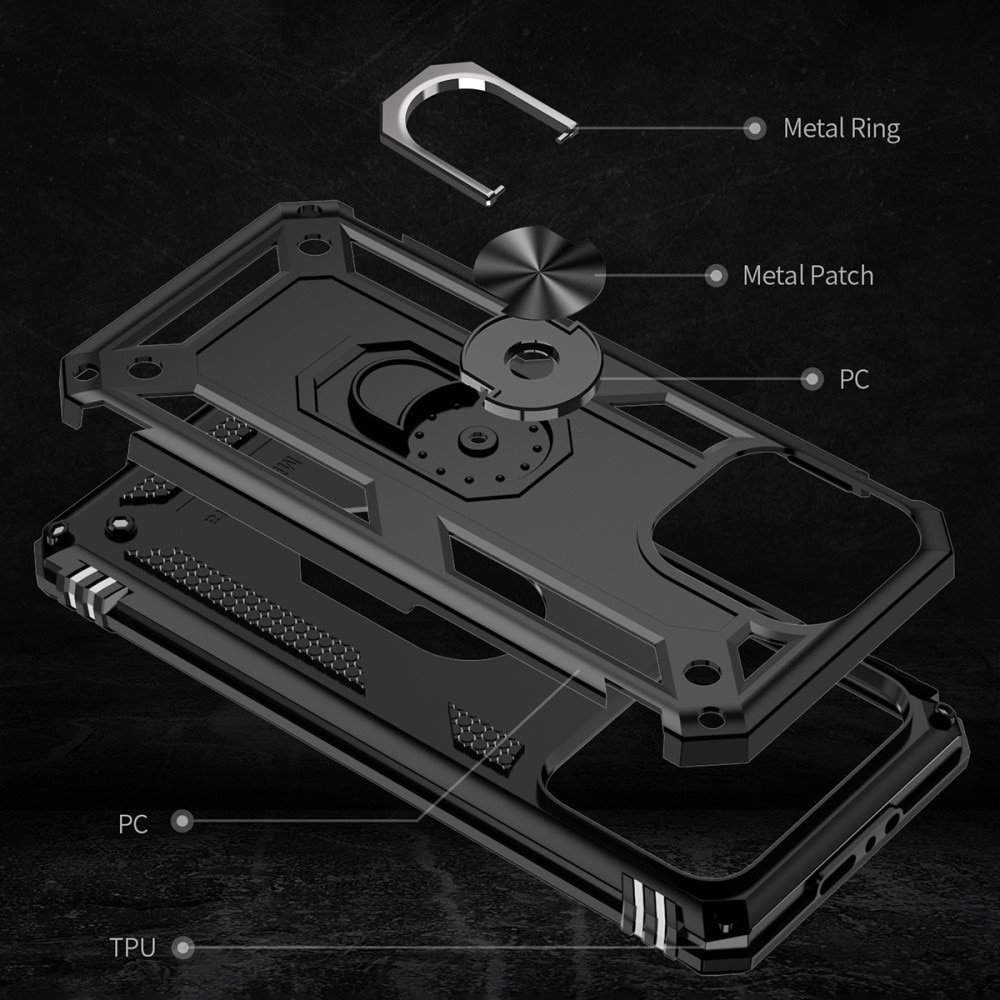 Coque hybride Tech Ring iPhone 15 Pro Max, noir