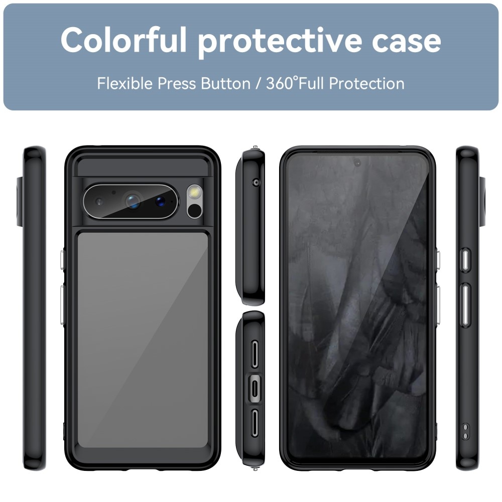 Coque Hybride Crystal Hybrid Google Pixel 8 Pro, noir